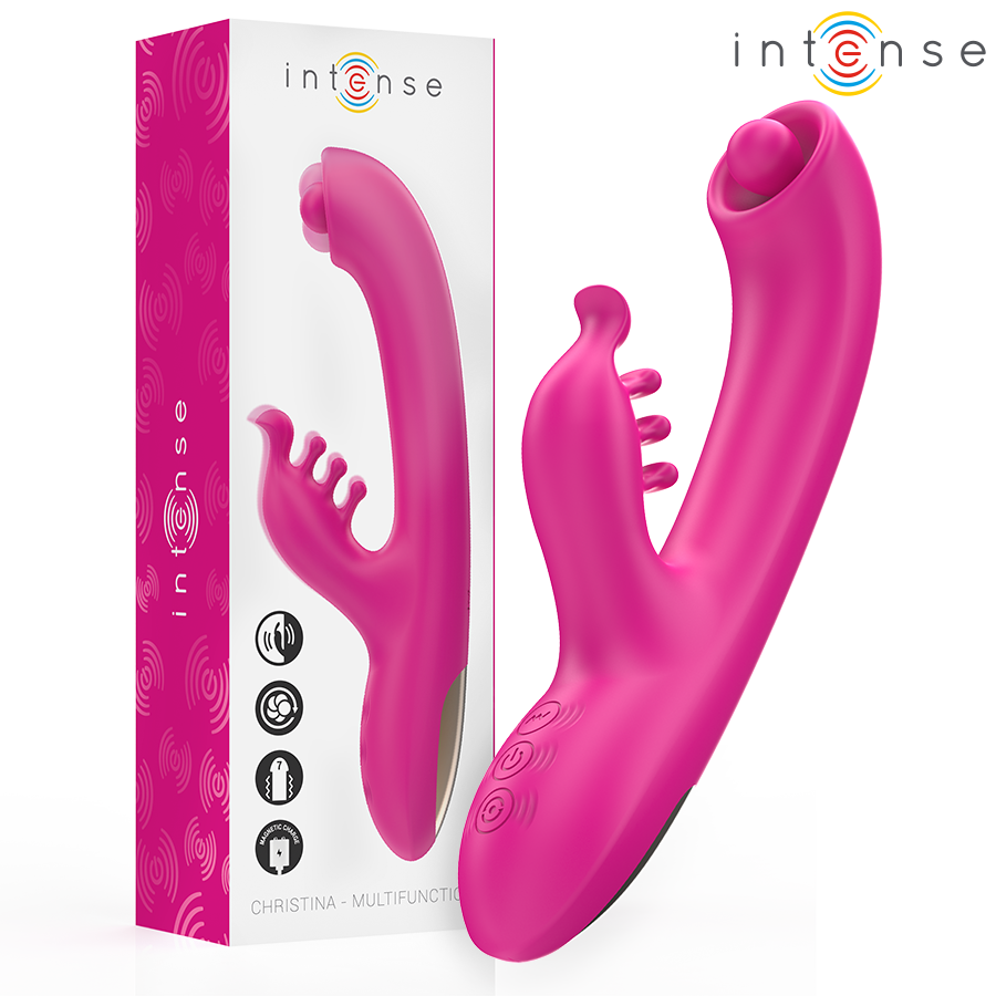 INTENSE – Christina Multifunktions-Rabbit-Vibrator, Rosa, 22,5 cm