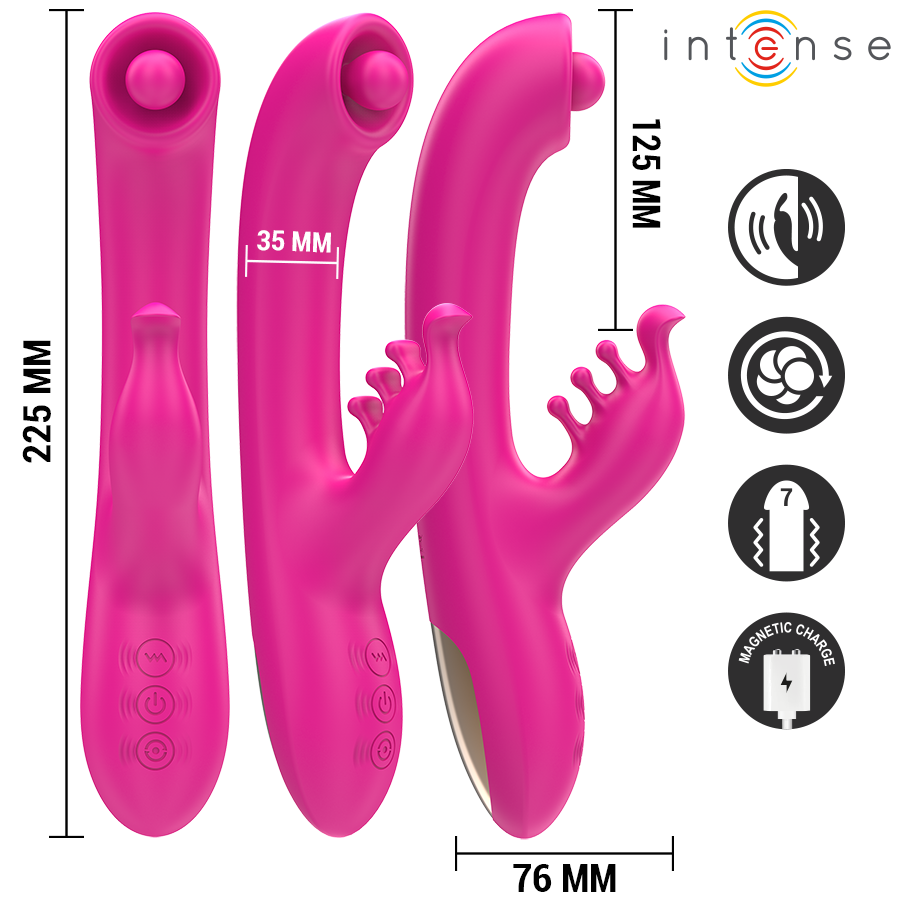 INTENSE – Christina Multifunktions-Rabbit-Vibrator, Rosa, 22,5 cm