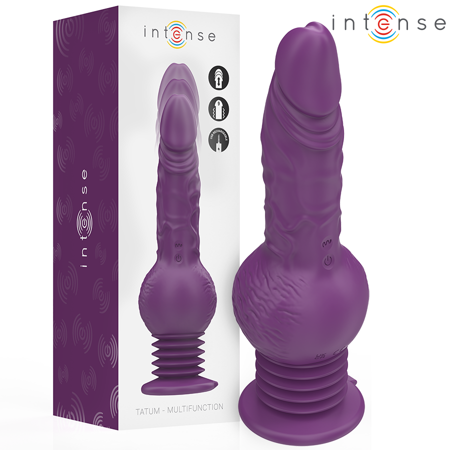 INTENSE – Tatum Multifunktionsvibrator mit Auf- und Abbewegung, Lila, 24 cm