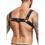 MOB - DNGEON SCHWARZER HARNESS-GÜRTEL, EINHEITSGRÖSSE