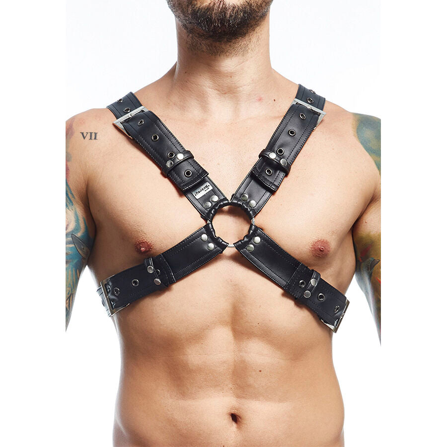 MOB – Dngeon Schwarzer Harness-Gürtel, Einheitsgrösse X