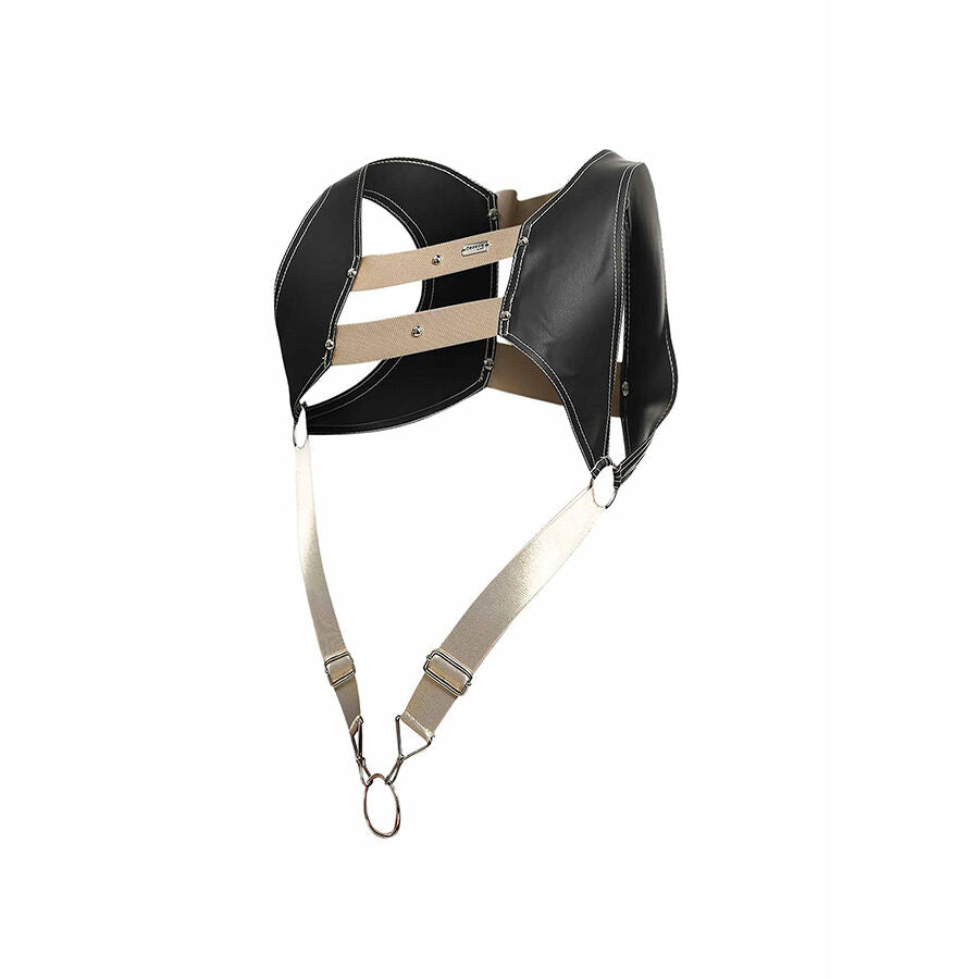 MOB - DNGEON HARNESS MIT GOLDENEM PENISRING EINE GRÖSSE