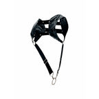 MOB - DNGEON HARNESS MIT SILBERNEM PENISRING, EINE GRÖSSE