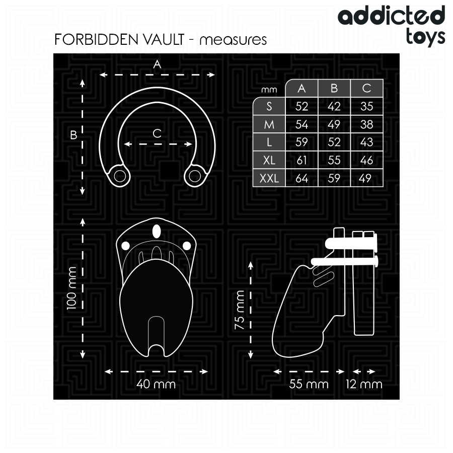 ADDICTED TOYS LOCKED – Verbotenes Peniskäfig, 10 cm