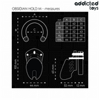 ADDICTED TOYS LOCKED - OBSIDIAN HOLD PENISKÄFIG GRÖSSE M