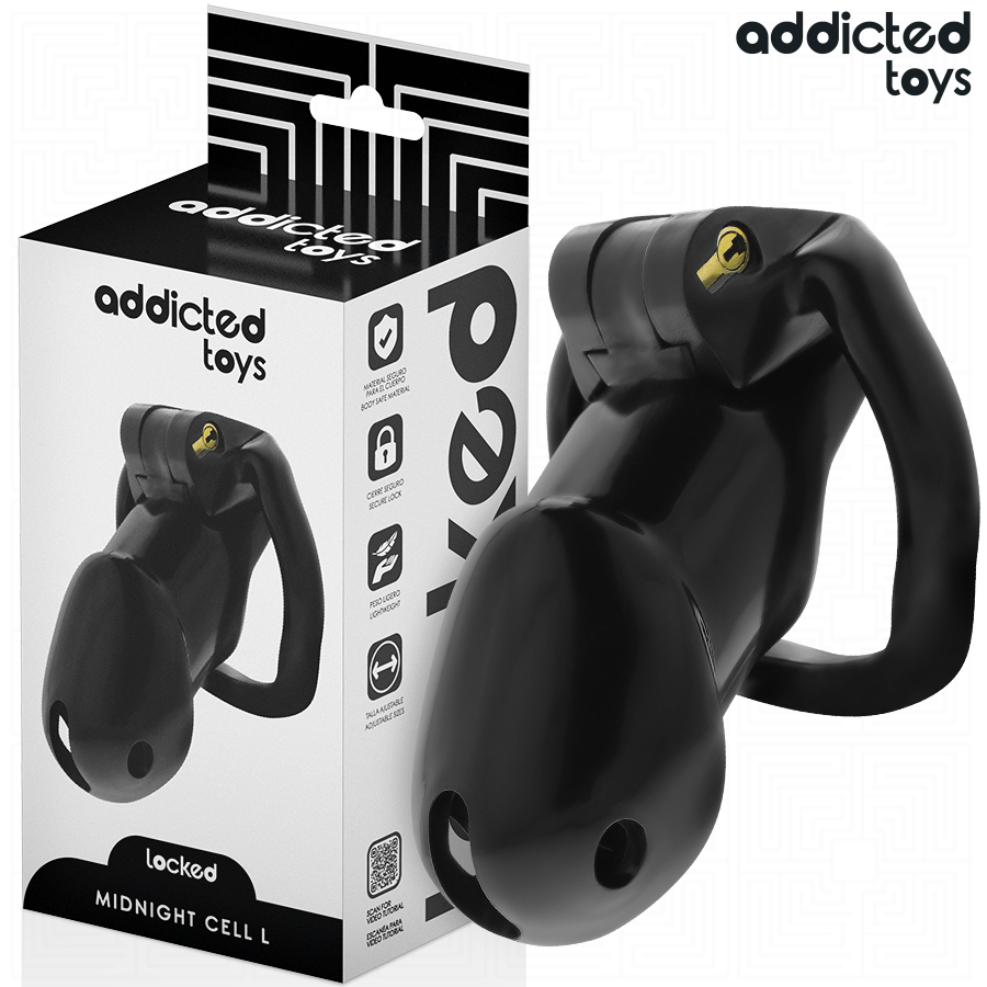 ADDICTED TOYS LOCKED – Mindnight Cell Peniskäfig, Größe L