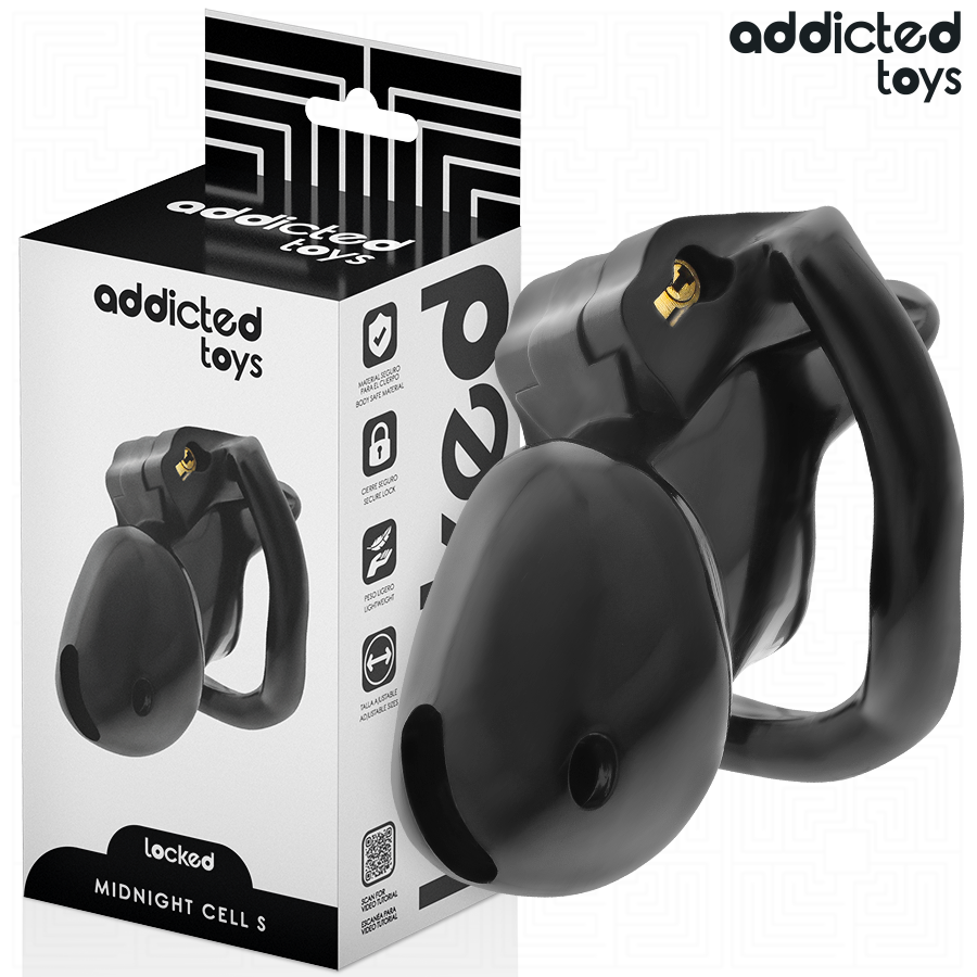 ADDICTED TOYS LOCKED – Mindnight Cell Peniskäfig, 4,8 cm, Größe S