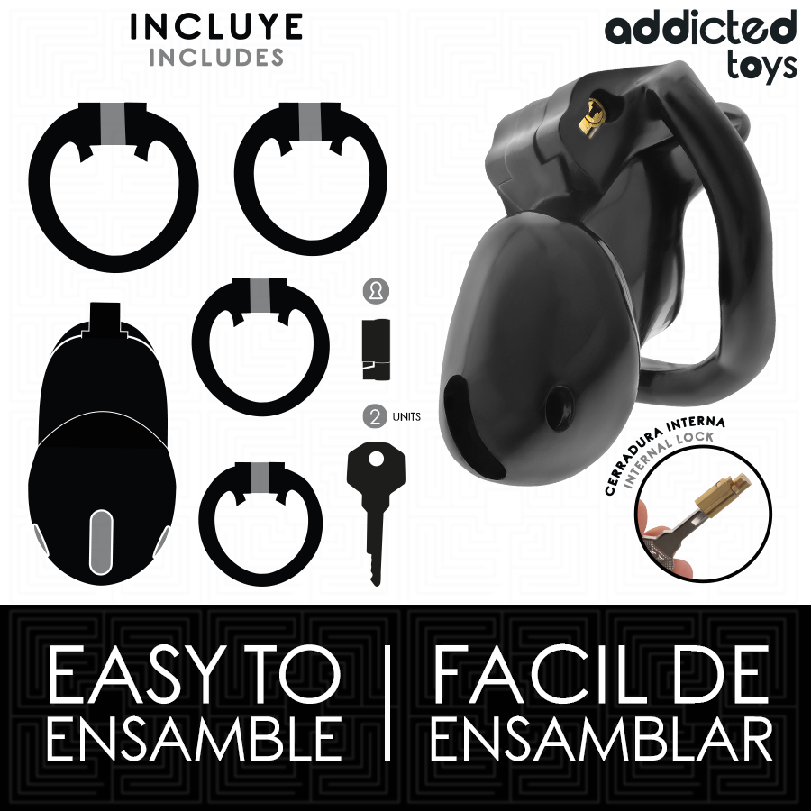ADDICTED TOYS LOCKED - MINDNIGHT CELL PENISKÄFIG GRÖSSE S 4.8 CM