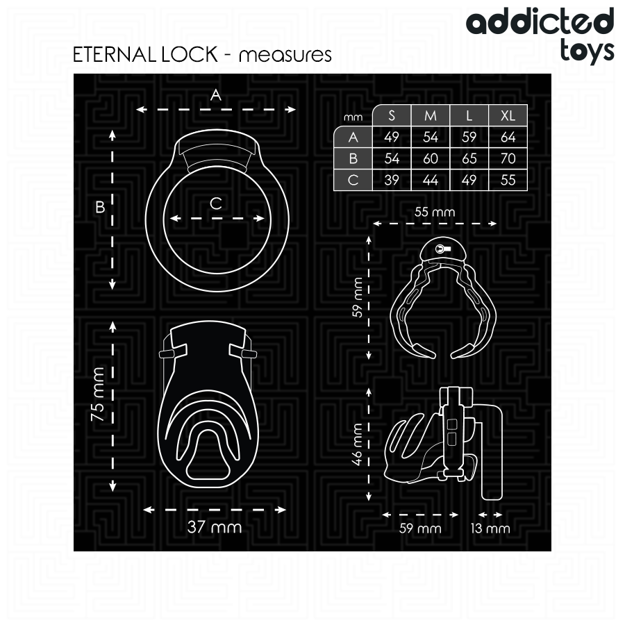 ADDICTED TOYS LOCKED – Eternal Lock Peniskäfig, 9 cm