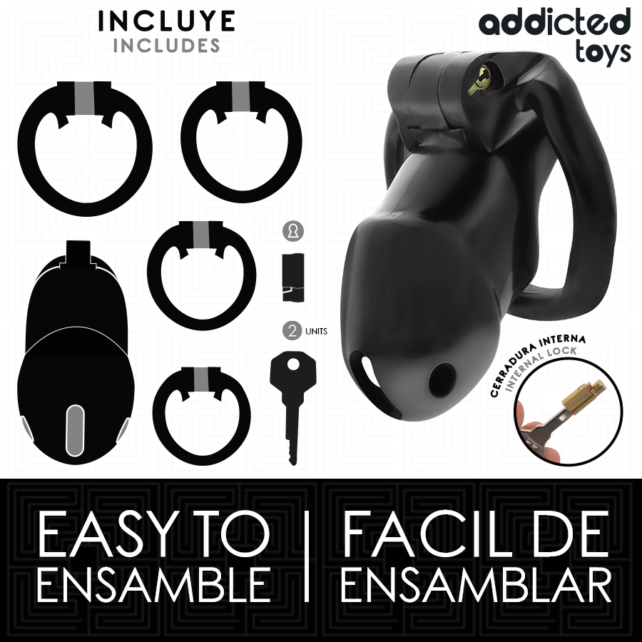 ADDICTED TOYS LOCKED - MINDNIGHT CELL PENISKÄFIG 4.2 CM GRÖSSE M
