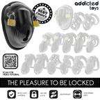ADDICTED TOYS LOCKED - SCHLÜSSELLOSER PENISKÄFIG 11,5 CM