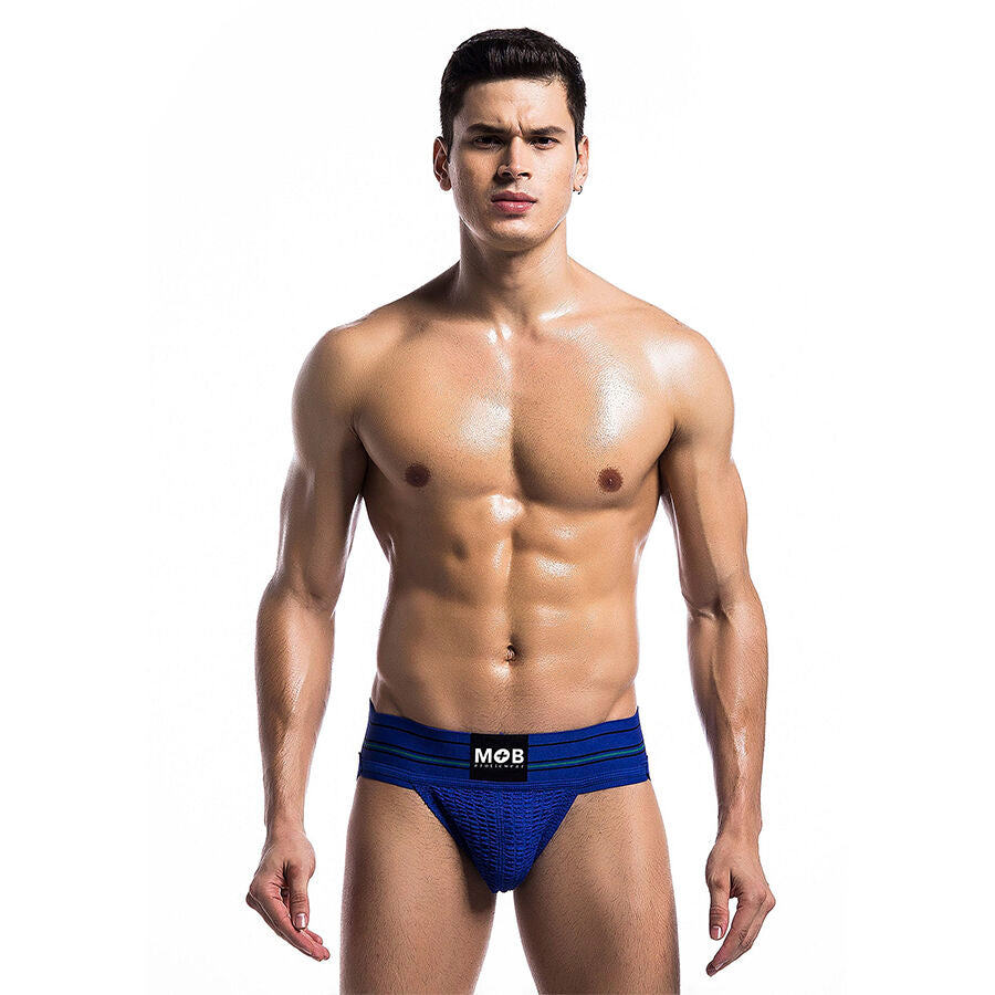 MOB - KLASSISCHER BLAUER TANGA GRÖSSE L