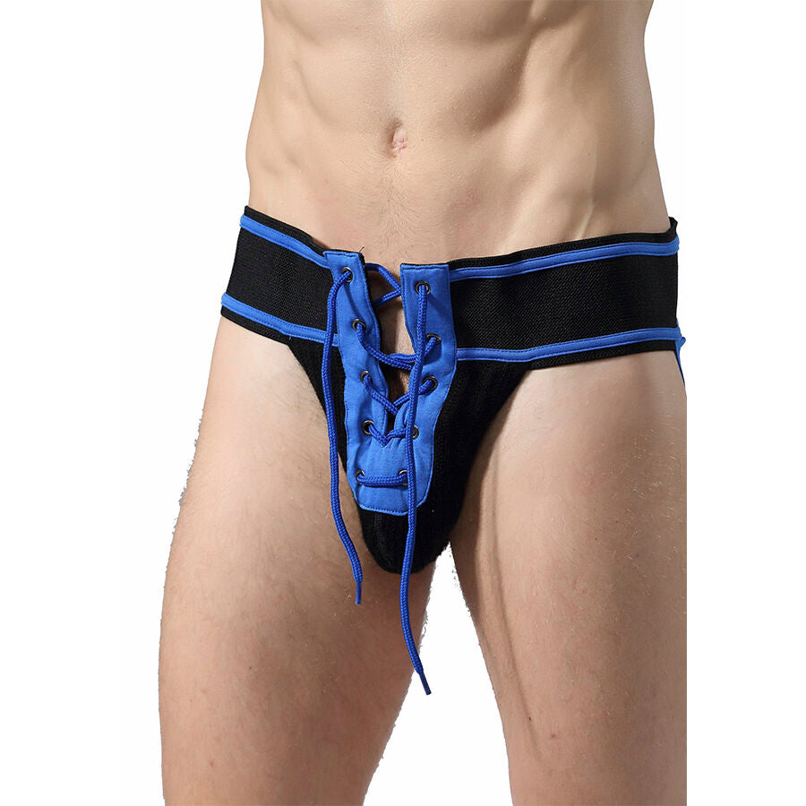 MOB – Fetisch Jockstrap Football Blau Grösse L