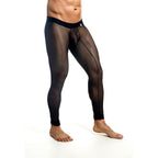 MOB - SCHWARZE TRANSPARENTE STRUMPFHOSEN GRÖSSE L