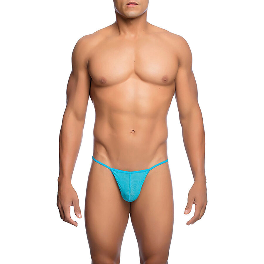 MOB – Transparenter T-Förmiger Tanga Aqua Grösse L/XL