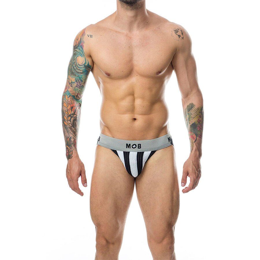 MOB - CLASSIC STRIPE WEISSER JOCK GRÖSSE L