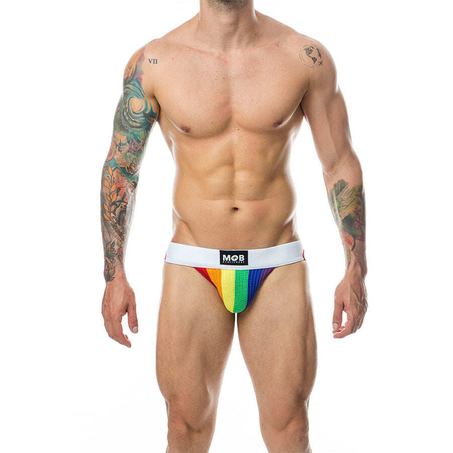 MOB – Classic Jock Stripe Rainbow Grösse L