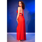 CHILIROSE - CR 4857 ROTES TOP- UND HOSENSET, GRÖSSE S