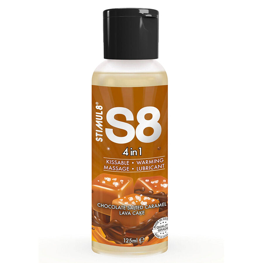 STIMUL8 – S8 4-in-1 Dessert-Gleitmittel mit Schokoladen- und Salzkaramellgeschmack, 125 ml