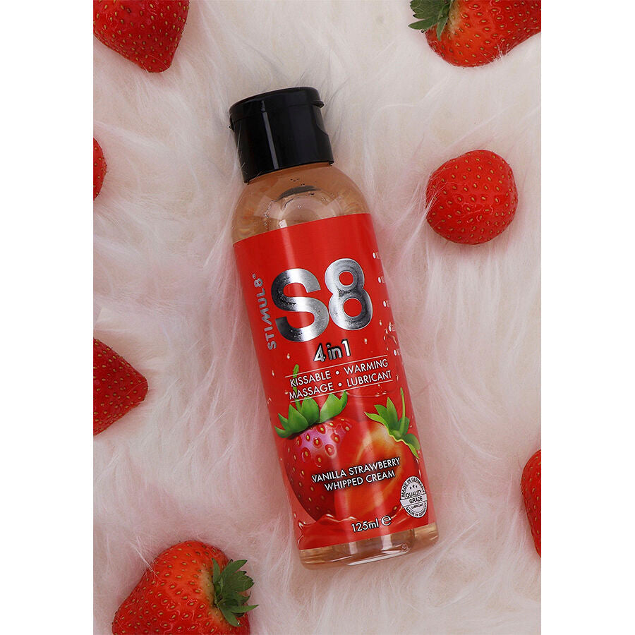 STIMUL8 – S8 4-in-1 Dessert-Gleitmittel mit Erdbeergeschmack, 125 ml