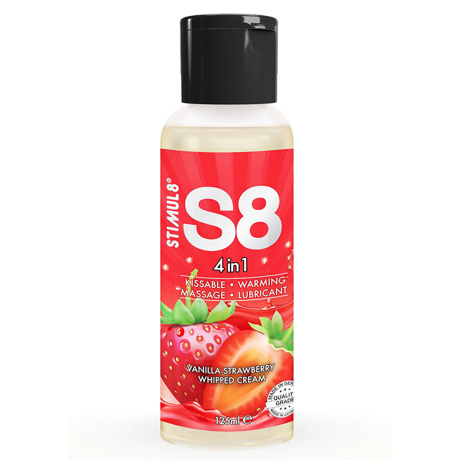 STIMUL8 – S8 4-in-1 Dessert-Gleitmittel mit Erdbeergeschmack, 125 ml