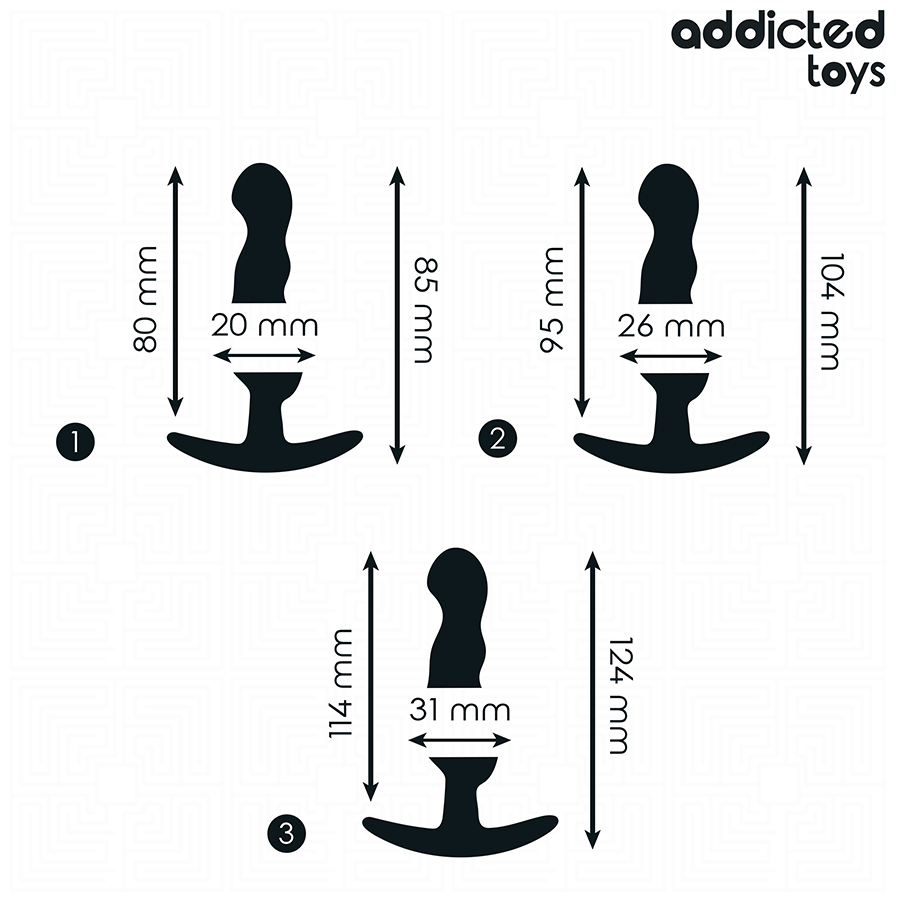 ADDICTED TOYS – Analplug-Set, Modell 1, 3 Stück