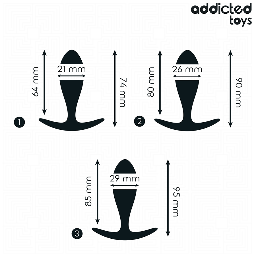 ADDICTED TOYS – Analplug-Set, Modell 2, 3 Stück