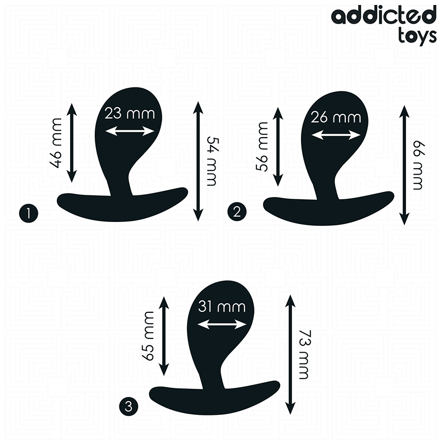 ADDICTED TOYS – Analplug-Set, Modell 3, 3 Stück