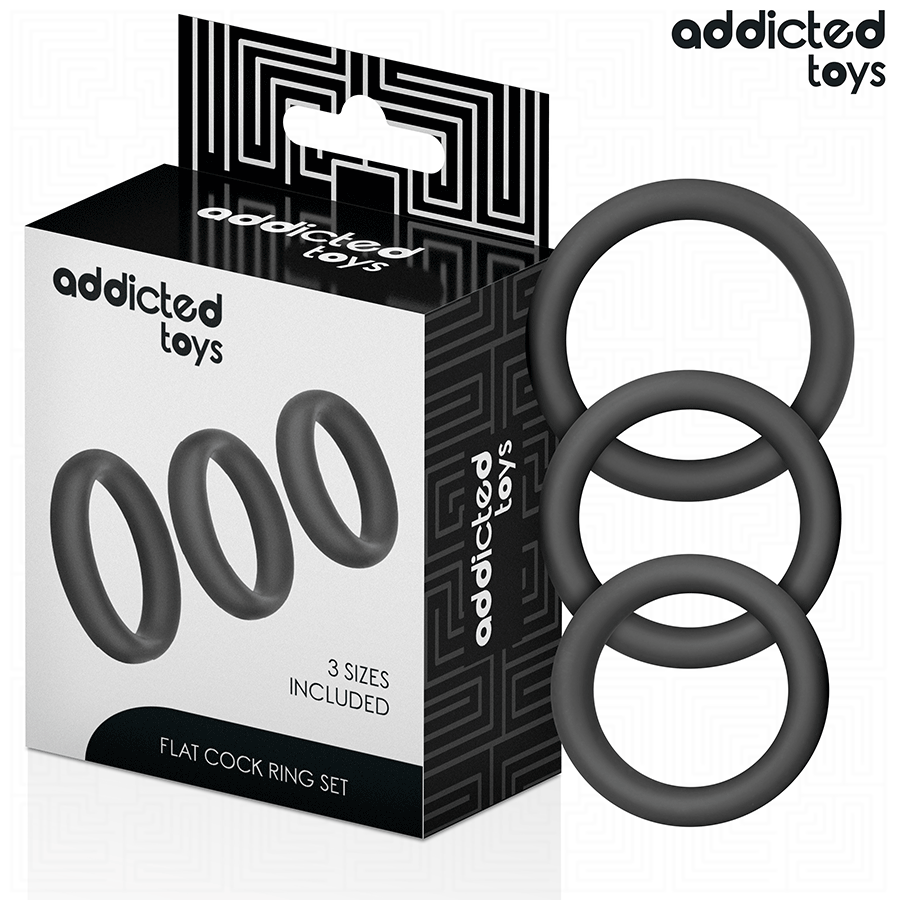 ADDICTED TOYS – Set mit flachen Silikon-Penisringen