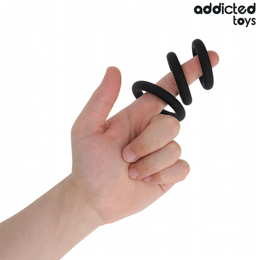 ADDICTED TOYS – Silikon-Penisring-Set, Modell 1