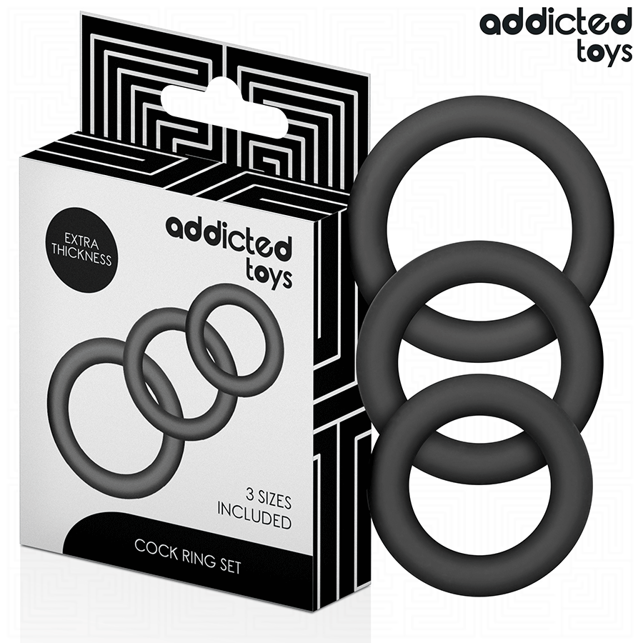 ADDICTED TOYS – Silikon-Penisring-Set, Modell 1