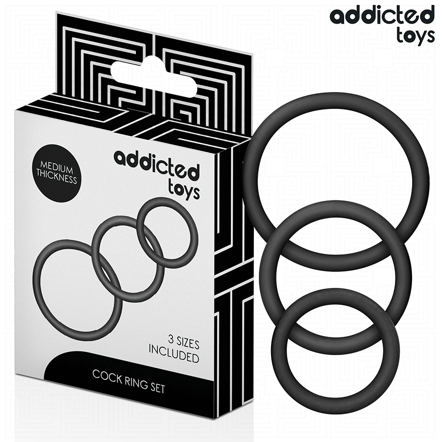 ADDICTED TOYS – Silikon-Penisring-Set, Modell 2