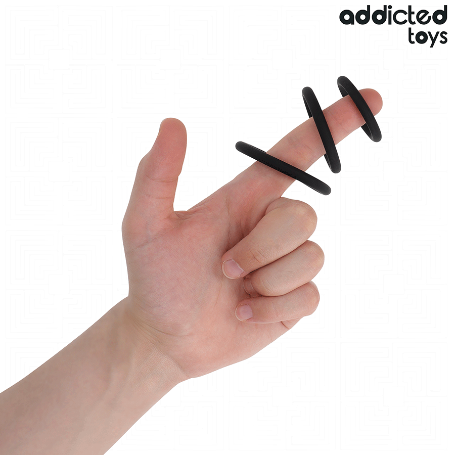 ADDICTED TOYS – Silikon-Penisring-Set, Modell 2