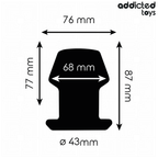 ADDICTED TOYS - EXTREM HOHL ANAL PLUG GRÖSSE M 8,7 CM