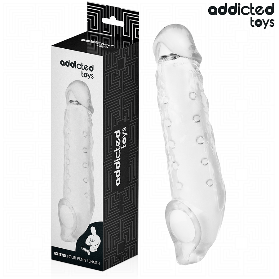ADDICTED TOYS – Transparente Penishülle, Größe M, 27 cm
