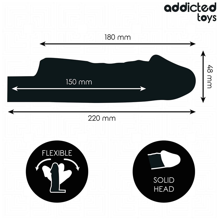 ADDICTED TOYS - TRANSPARENTE PENISVERLÄNGERUNG 27 CM