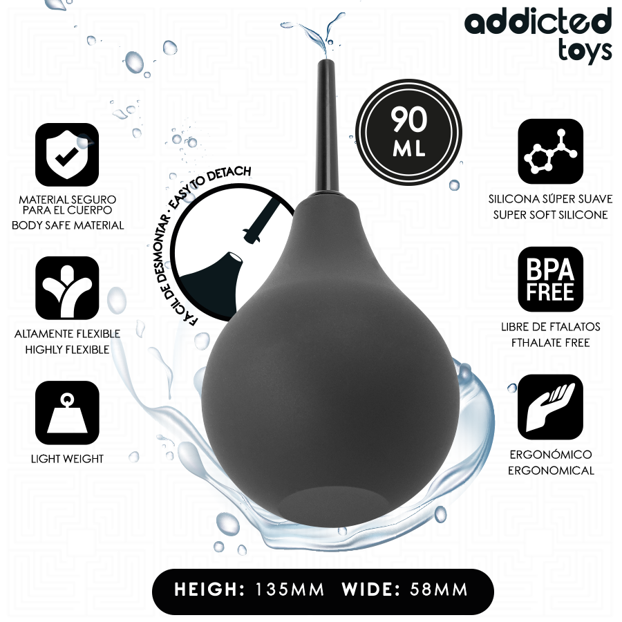 ADDICTED TOYS – Reise-Analdusche, Größe S, 90 ml