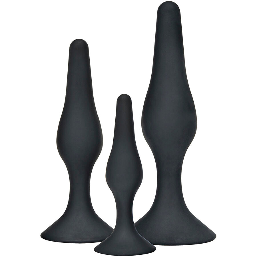 TOYJOY - Anal Play Curvy Companions Analplug-Set, 3 Stück, Schwarz