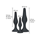 TOYJOY - Anal Play Curvy Companions Analplug-Set, 3 Stück, Schwarz