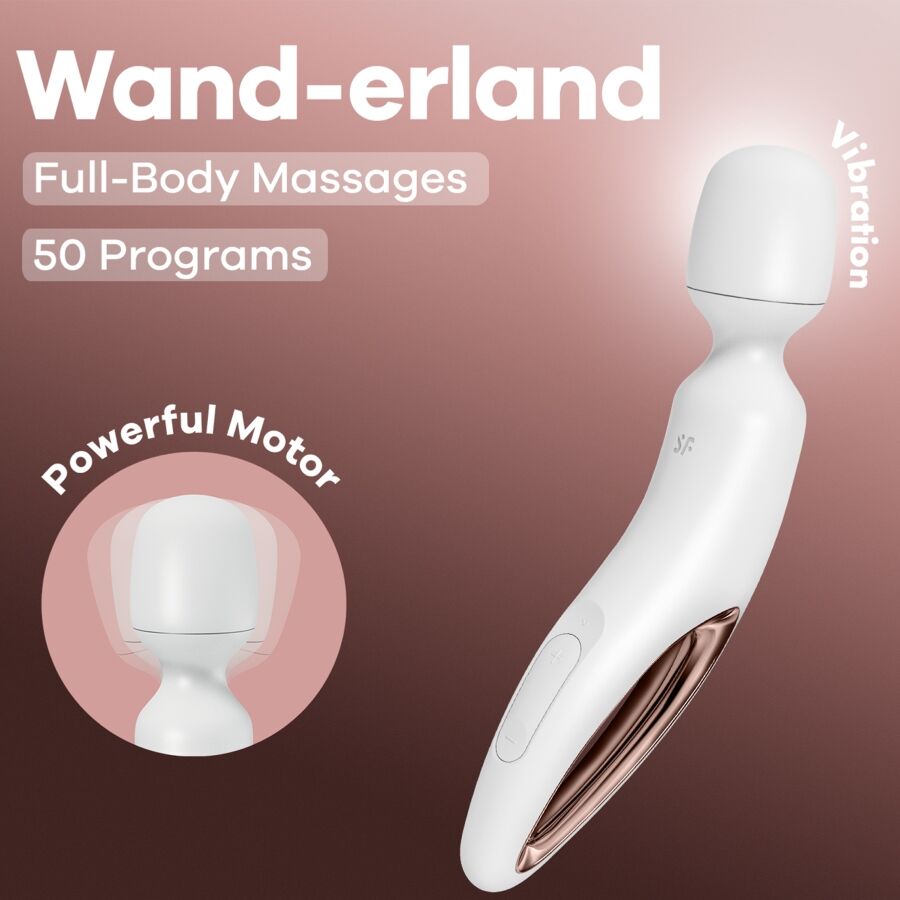 SATISFYER - Wand-Er vibrierender Massager Weiß