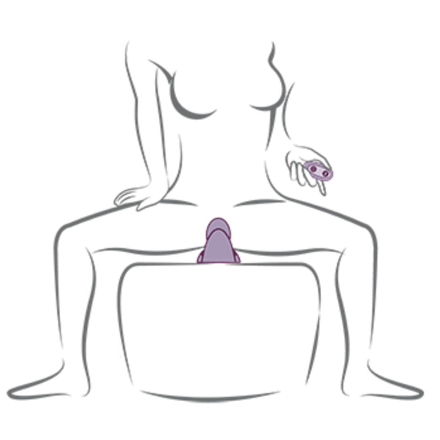 ROCKS-OFF - RUBY GLOW PURPLE SIT-ON VIBRATOR