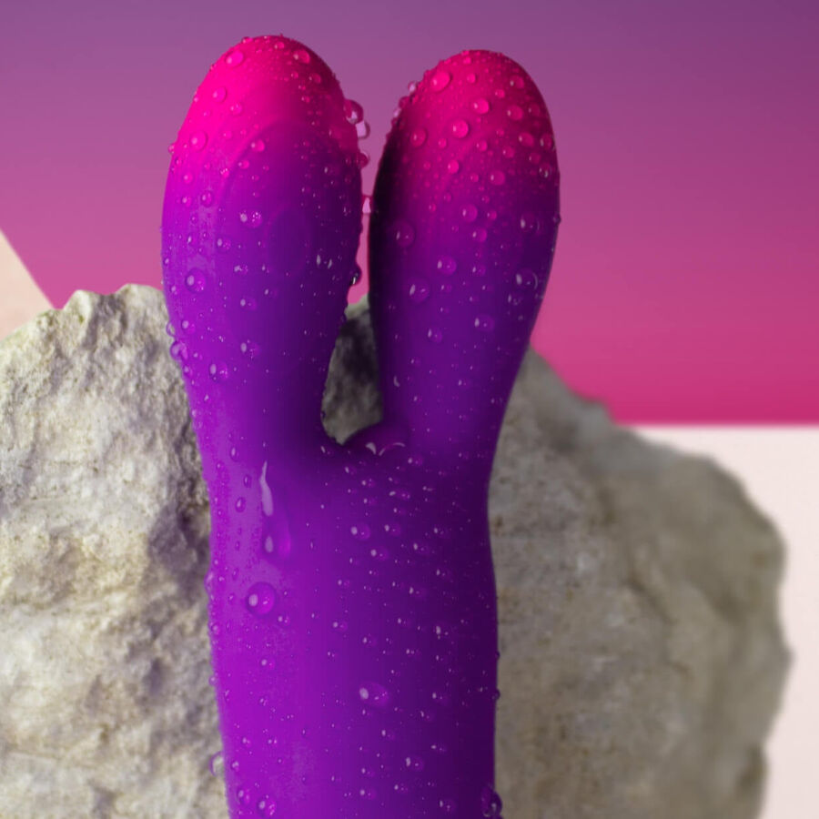 ROCKS-OFF - Glo-Girl Bunny flexibler Vibrator Lila