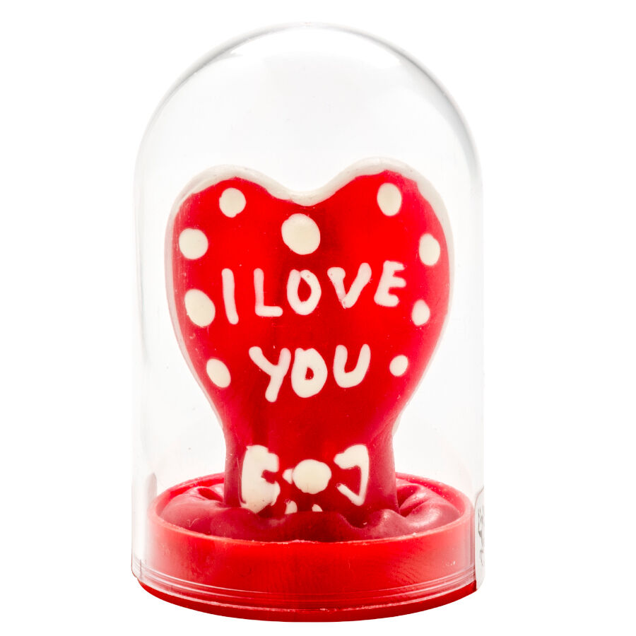 CONDOMERIE – Handbemalte Neuheitskondome Herz - Ich Liebe Dich Modell 1