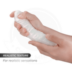 COCK MILLER - DILDO MIT SAUGNÄPFEN, LICHTERN UND VIBRATION MIT FERNBEDIENUNG WEISS 20,5 CM