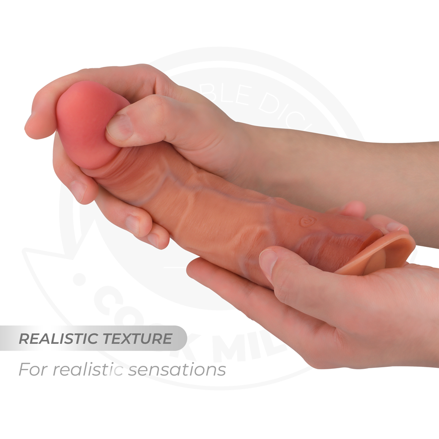 COCK MILLER - REALISTISCHER DILDO MIT SAUGNÄPFEN UND FERNBEDIENUNG UND VIBRATION 19,5 CM