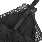 SUBBLIME – Schwarzer Body mit Blumen­spitzen­detail (S/M)