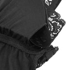 SUBBLIME – Schwarzer Body mit Blumen­spitzen­detail (L/XL)