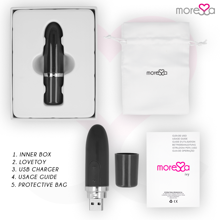 MORESSA - Ivy Vibrator Stimulator Reise Schwarz kompakt