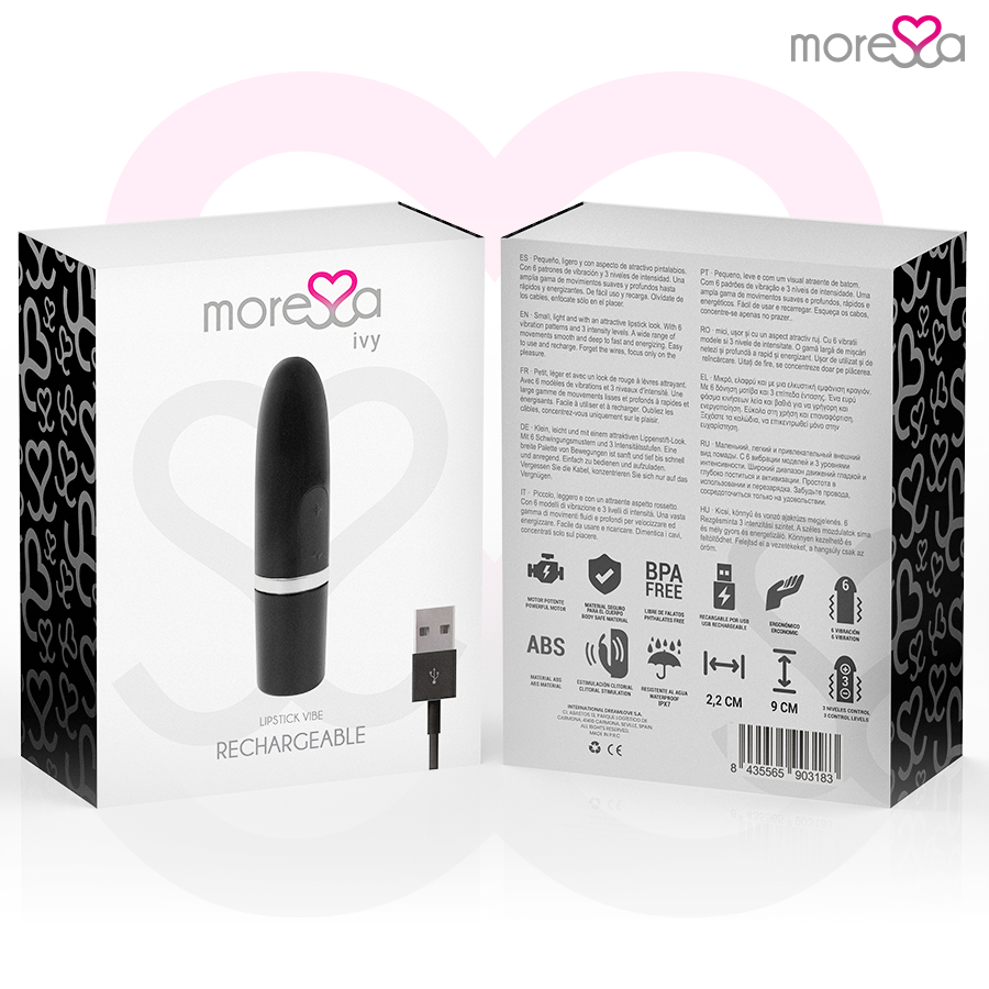 MORESSA - Ivy Vibrator Stimulator Reise Schwarz kompakt