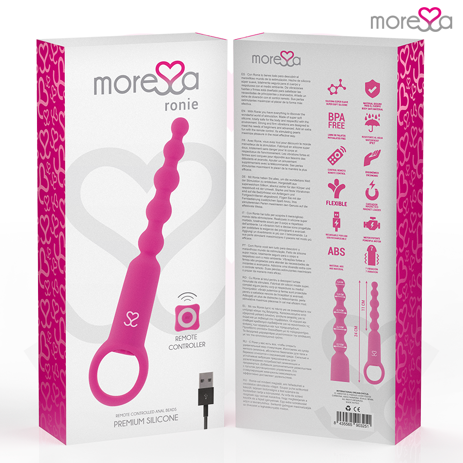 MORESSA - Ronie Analvergnügen mit Fernbedienung Rosa